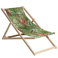 Madison Strandstuhl aus Holz Cala 55x90x87 cm Grün