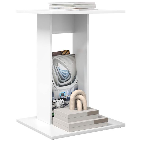 vidaXL Beistelltisch Wei&szlig; 45 x 40 x 62,5 cm Holzwerkstoff