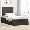 vidaXL Ottoman-Bett mit Matratze & LEDs Dunkelbraun 120x200 cm Stoff