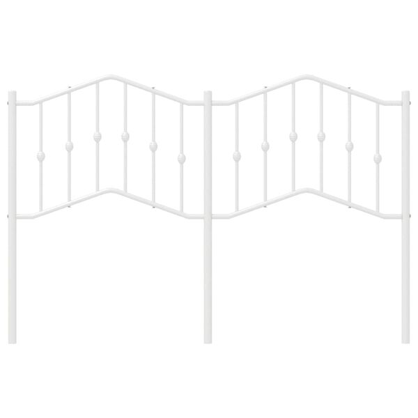 vidaXL Ersatz-Kopfteil Metall Wei&szlig; 135 cm