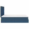 vidaXL Ottoman-Bett mit Matratze & LEDs Blau 140x190 cm Stoff