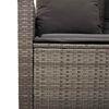 vidaXL 6-tlg. Garten-Sofagarnitur mit Kissen Grau Poly Rattan