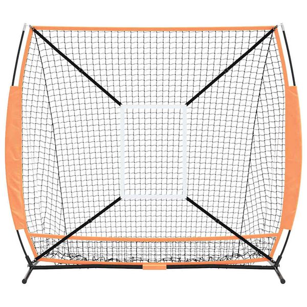 vidaXL Baseball-Übungsnetz Schwarz 180 x 59.5 x 152.5 cm Polyester