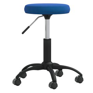 vidaXL B&uuml;rostuhl Drehbar Blau Samt