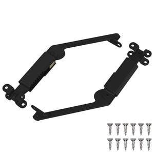 vidaXL Deckelst&uuml;tzscharnier 2 pcs Schwarz 192 x 32 x 50 mm Stahl