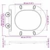 vidaXL Schnellverschluss-WC-Sitz Schwarz 44 x 36,4 x 3,4 cm Duroplast