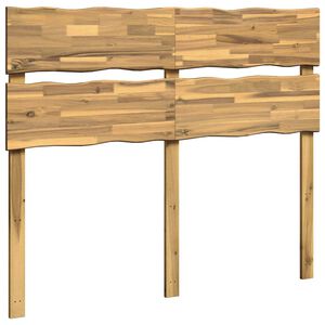 vidaXL Kopfteil mit Live Edge ROSTOCK Wei&szlig; 160 cm Massivholz Akazie