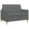 vidaXL Sofa mit Stauraum Dunkelgrau 122 x 78 x 87 cm Polyester