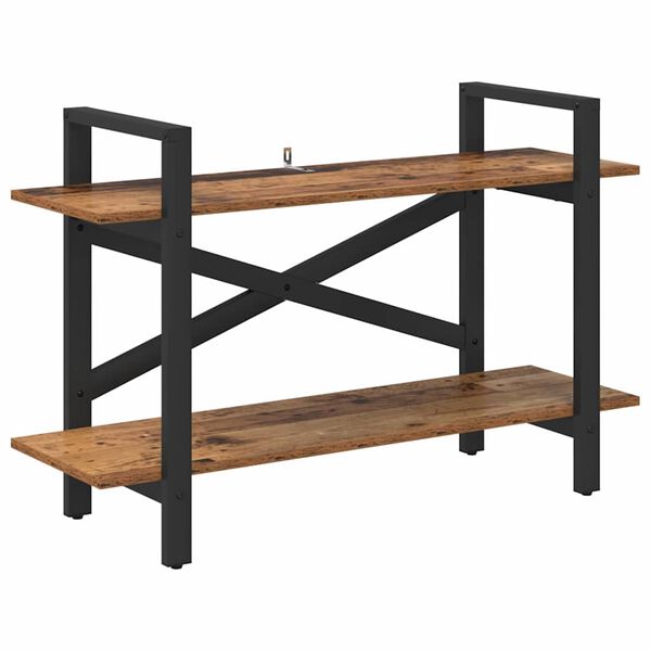 vidaXL B&uuml;cherregal Altholz 100 x 33,5 x 64 cm Holzwerkstoff