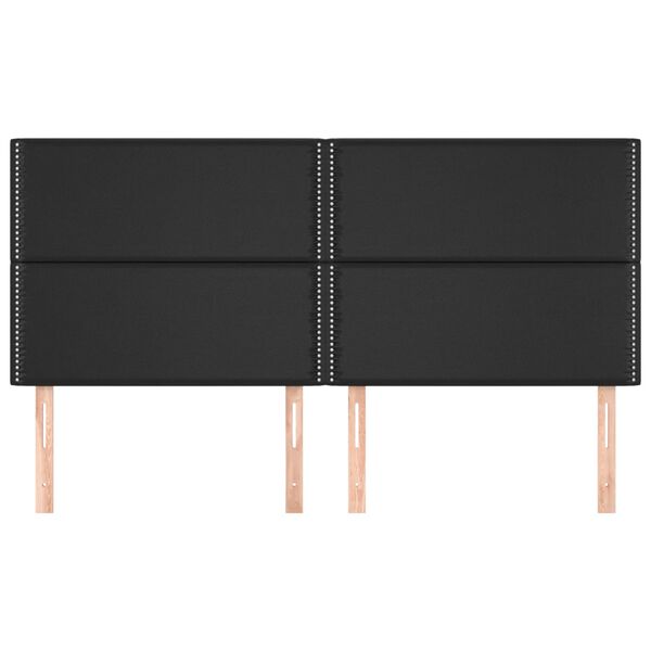 vidaXL Kopfteil Schwarz 160x5x118/128 cm Kunstleder