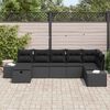 vidaXL Sofa Set mit Kissen 7 pcs Poly-Rattan