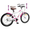 vidaXL Kinderfahrrad 18 Zoll f&uuml;r 5-7 Jahre alt Rosa
