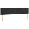 vidaXL Kopfteile Schwarz 200x5x78/88 cm Samt