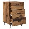 vidaXL Nachttisch mit Schubladen Altholz 40 x 40 x 66 cm Holzwerkstoff