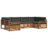 vidaXL Outdoor-Sofagarnitur 6 stk. Natur und Anthrazit