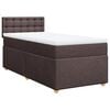 vidaXL Boxspringbett mit Matratze Dunkelbraun 80x200 cm Stoff