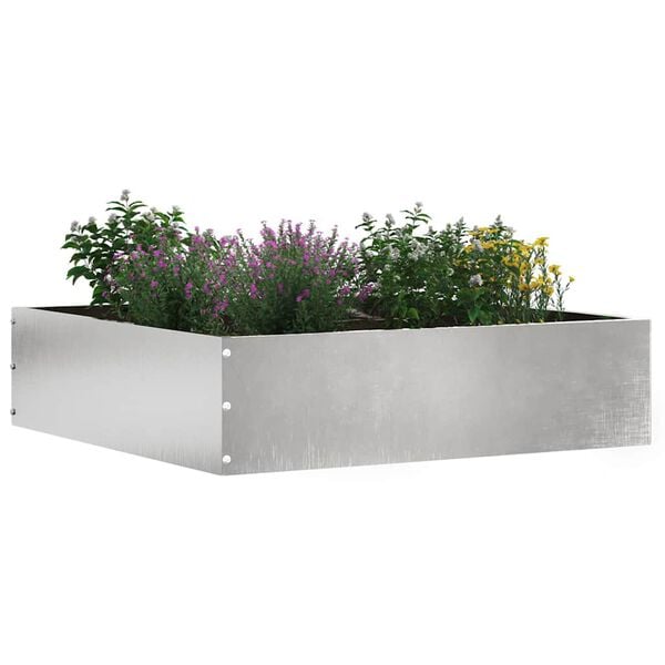 vidaXL Raseneinfassung 6 pcs Silber 50 x 50 x 13 cm Edelstahl