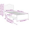 vidaXL Bettrahmen mit Kopfteil Altholz 100 x 200 cm Holzwerkstoff