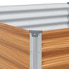 vidaXL Hochbeet Hellbraun 98 x 100 x 36 cm Verzinkter Stahl