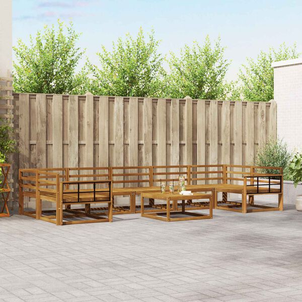 vidaXL Outdoor-Sofagarnitur 8 pcs Natur Massivholz Akazie