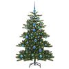 vidaXL K&uuml;nstlicher klappbarer Weihnachtsbaum Gr&uuml;n 150 cm PVC und Stahl