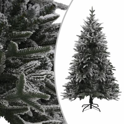 vidaXL Künstlicher Weihnachtsbaum mit Beleuchtung & Schnee 150 cm