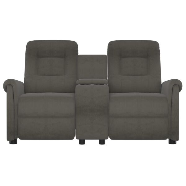 vidaXL 2-Sitzer Massagesessel mit Getr&auml;nkehalter Dunkelgrau