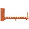vidaXL Massivholzbett mit Regal ohne Matratze Wachsbraun 75x190 cm