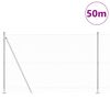 vidaXL Zaun mit Pfosten Silber 1,5 x 50 m PVC-beschichteter Stahl