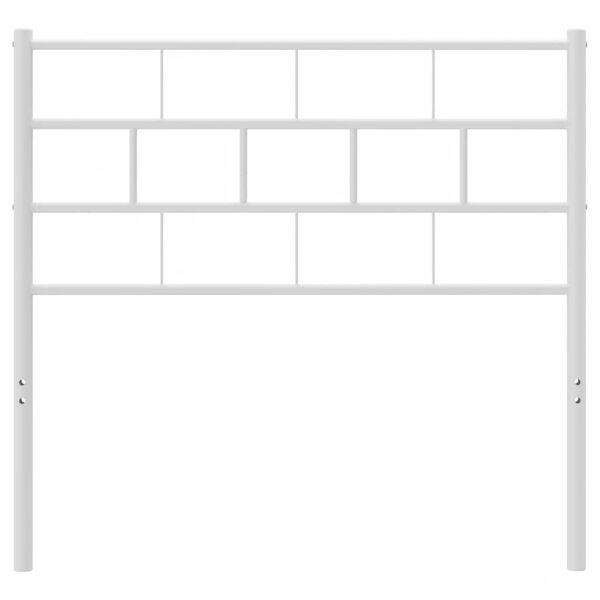 vidaXL Ersatz-Kopfteil Metall Wei&szlig; 75 cm
