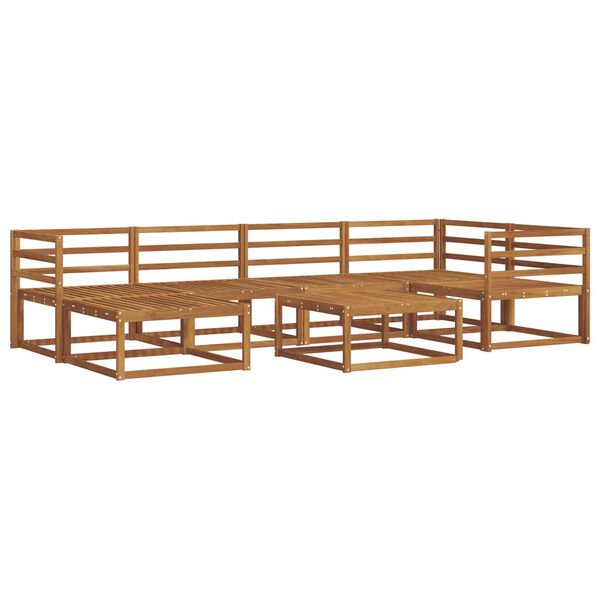 vidaXL Outdoor-Sofagarnitur 7 pcs Natur Massivholz Akazie