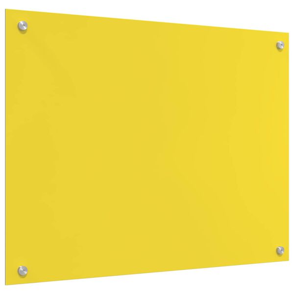 vidaXL Küchenrückwand Gelb 80 x 60 x 0,6 cm Gehärtetes Glas