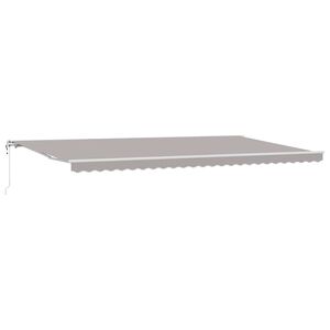 vidaXL Elektrische ausziehbare Markise Hellgrau 600 x 350 cm