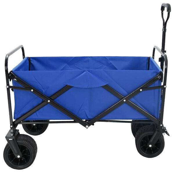 vidaXL Klapp-Handwagen Blau 89 x 63 x 96 cm Stahl und Oxford-Stoff