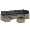 vidaXL Gartensofa-set 8 pcs Grau Poly-Rattan
