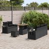 vidaXL Gartensofa-set mit Kissen 8 pcs Schwarz Poly-Rattan