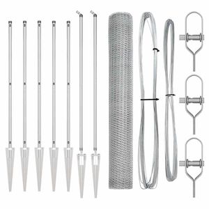 vidaXL Schwei&szlig;drahtzaun mit Spikes 10 x 1,2 m (B x H)