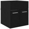 vidaXL Waschbeckenunterschrank Schwarz Eichen-Optik 41 x 38,5 x 46 cm
