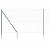 vidaXL Zaunpfosten Gr&uuml;n 10 x 1,6 m (13 mm Netz) Stahl und PVC