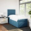 vidaXL Boxspringbett mit Matratze Blau 90x190 cm Samt