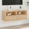 vidaXL TV-Wandschrank Sonoma-Eiche 80x30x30 cm Holzwerkstoff