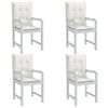 vidaXL Niedriglehner-Auflagen 4 Stk. Melange Creme 100x50x4 cm Stoff