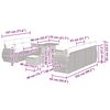 vidaXL Gartensofa-set mit Kissen mit Speicher 10 pcs Grau Poly-Rattan