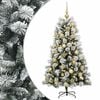 vidaXL K&uuml;nstlicher Weihnachtsbaum mit klappbaren Zweigen und Kugeln