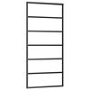 vidaXL Schiebet&uuml;r ESG-Glas und Aluminium 90x205 cm Schwarz