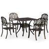 vidaXL 5-tlg. Bistro-Set Aluminiumguss Bronzen