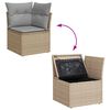 vidaXL Garten-Sofa-Set mit Kissen mit Kissen 12 pcs Beige und Hellgrau