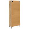 vidaXL Highboard-Schrank mit Regal 2 pcs Artisan-Eiche Holzwerkstoff