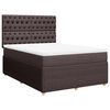 vidaXL Boxspringbett mit Matratze Dunkelbraun 140x190 cm Stoff