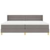 vidaXL Boxspringbett mit Matratze Taupe 200 x 200 cm Polyester